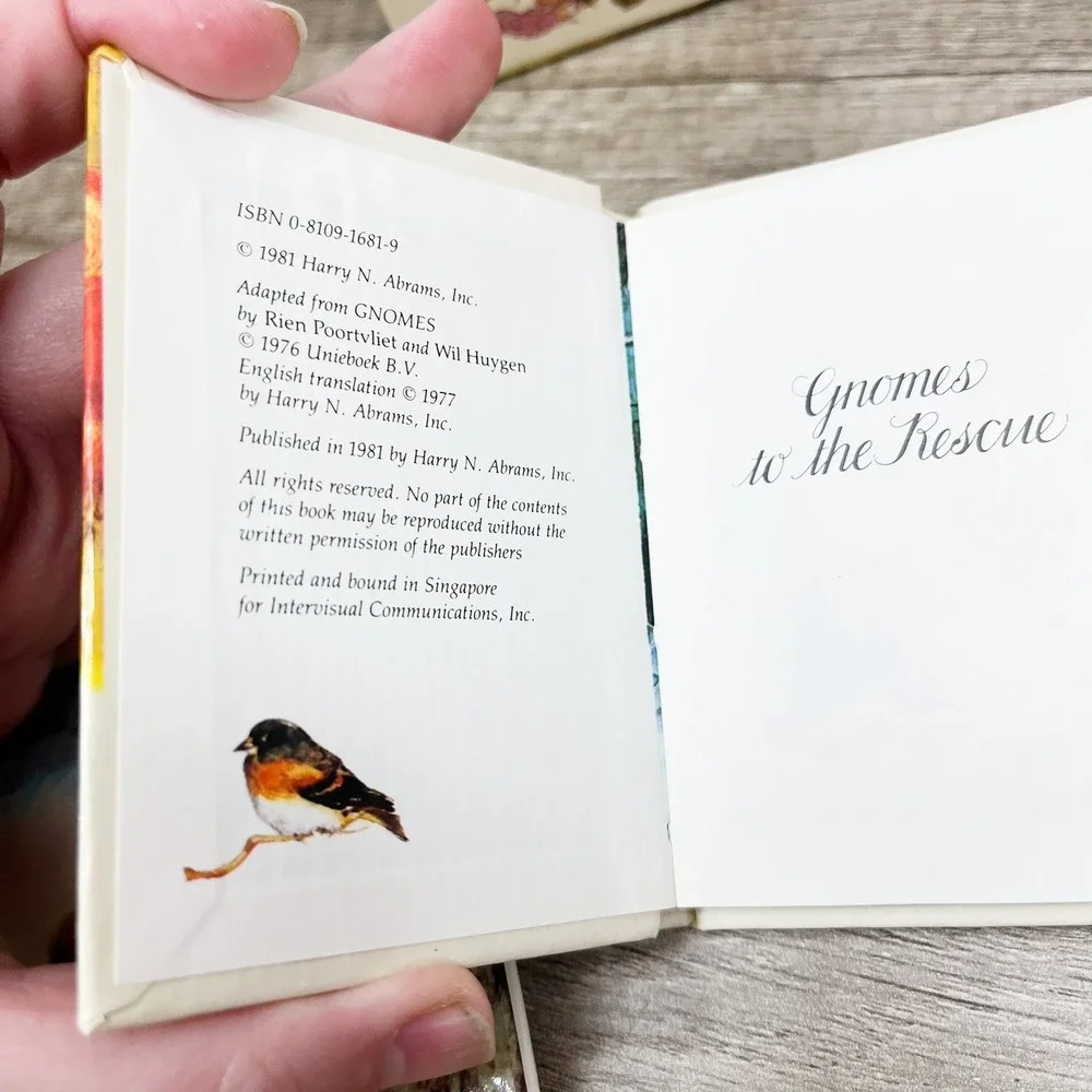 Teeny Tiny Gnome Tomes 1981 Mini Book Set Rien Poortvliet Harry N Abrams 3 Vol